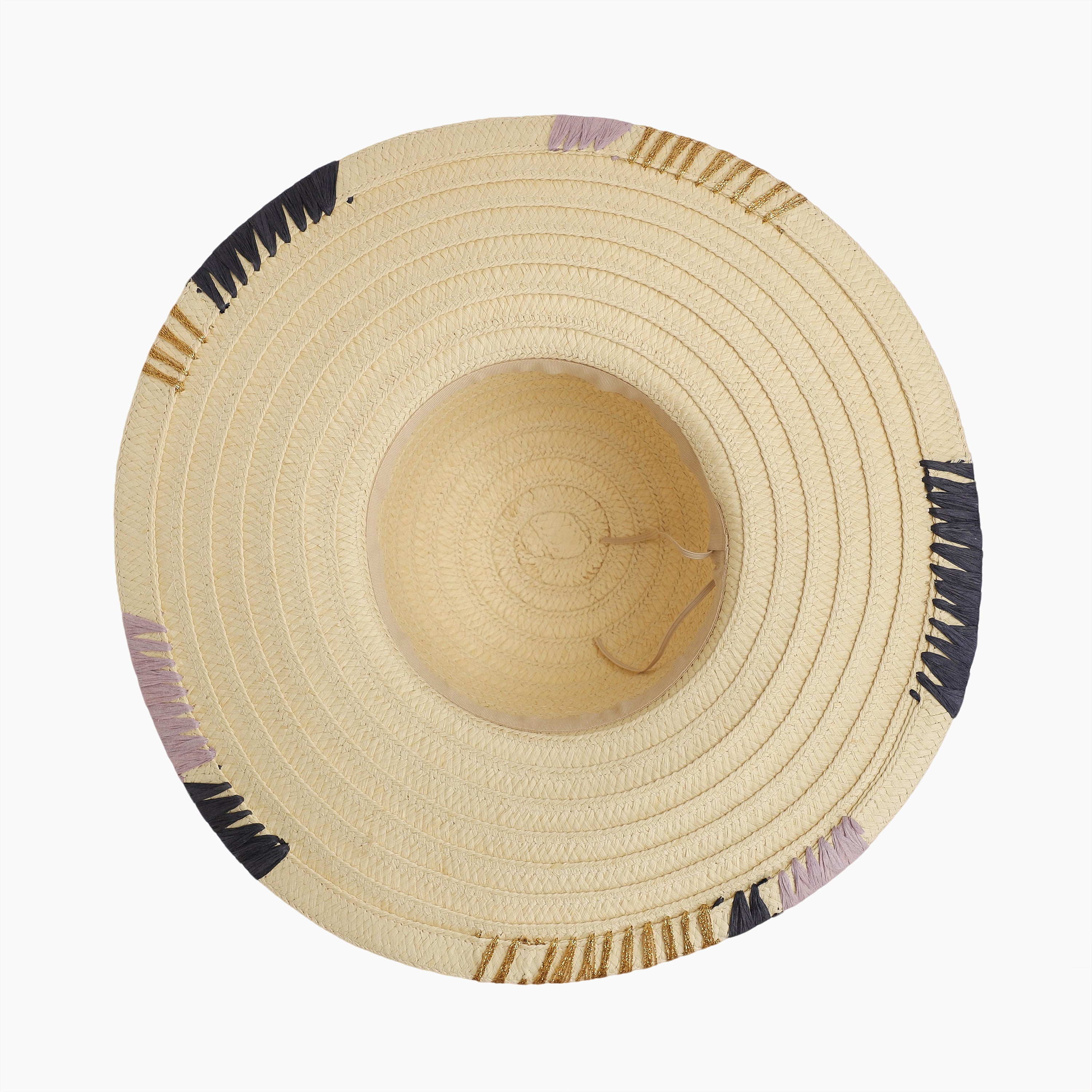 Women’s Paper Straw Sun Hat with Wide Brim and UPF 50+ Sun Protection