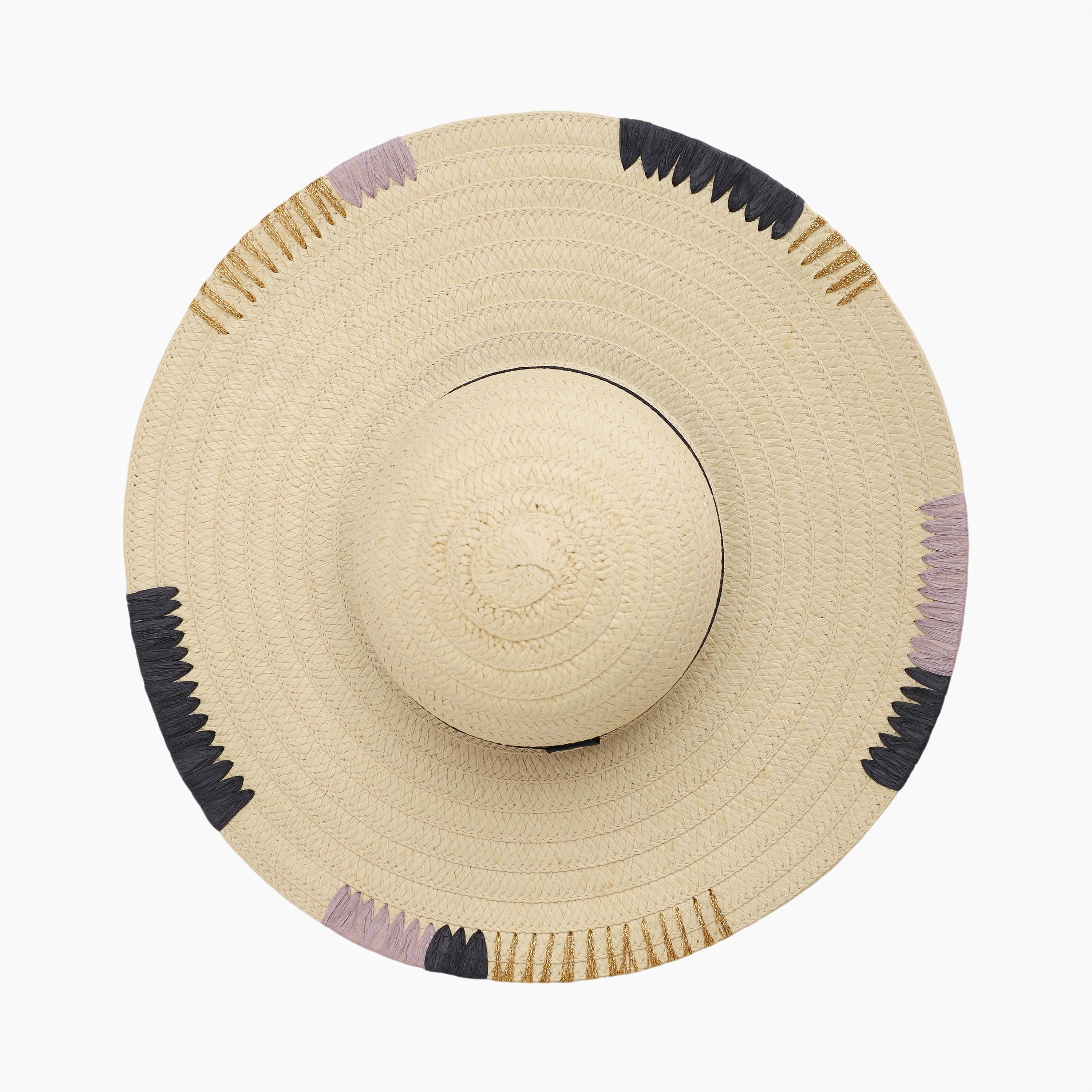 Women’s Paper Straw Sun Hat with Wide Brim and UPF 50+ Sun Protection