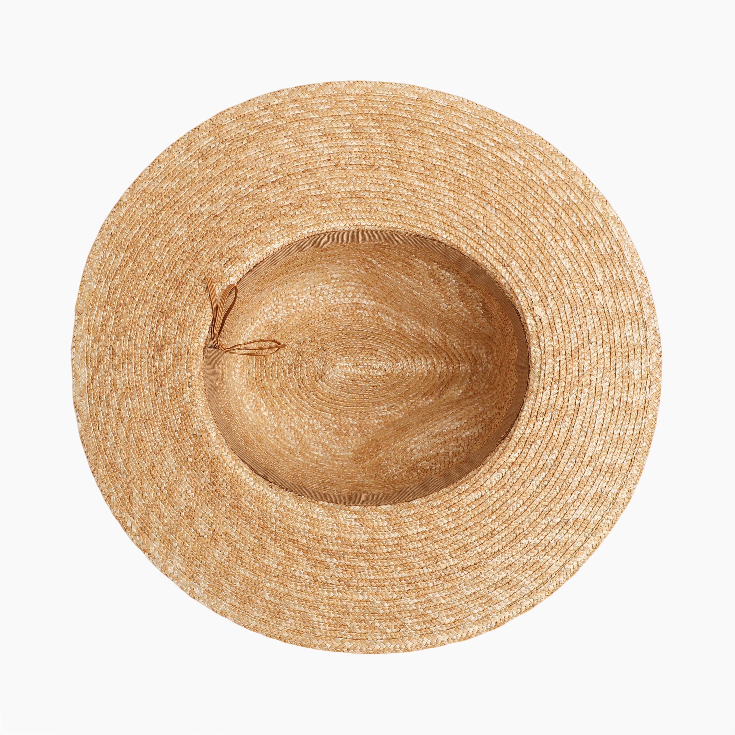 Unisex Wheat Straw Fedora Hat with Wide Brim and UPF 50+ Sun Protection