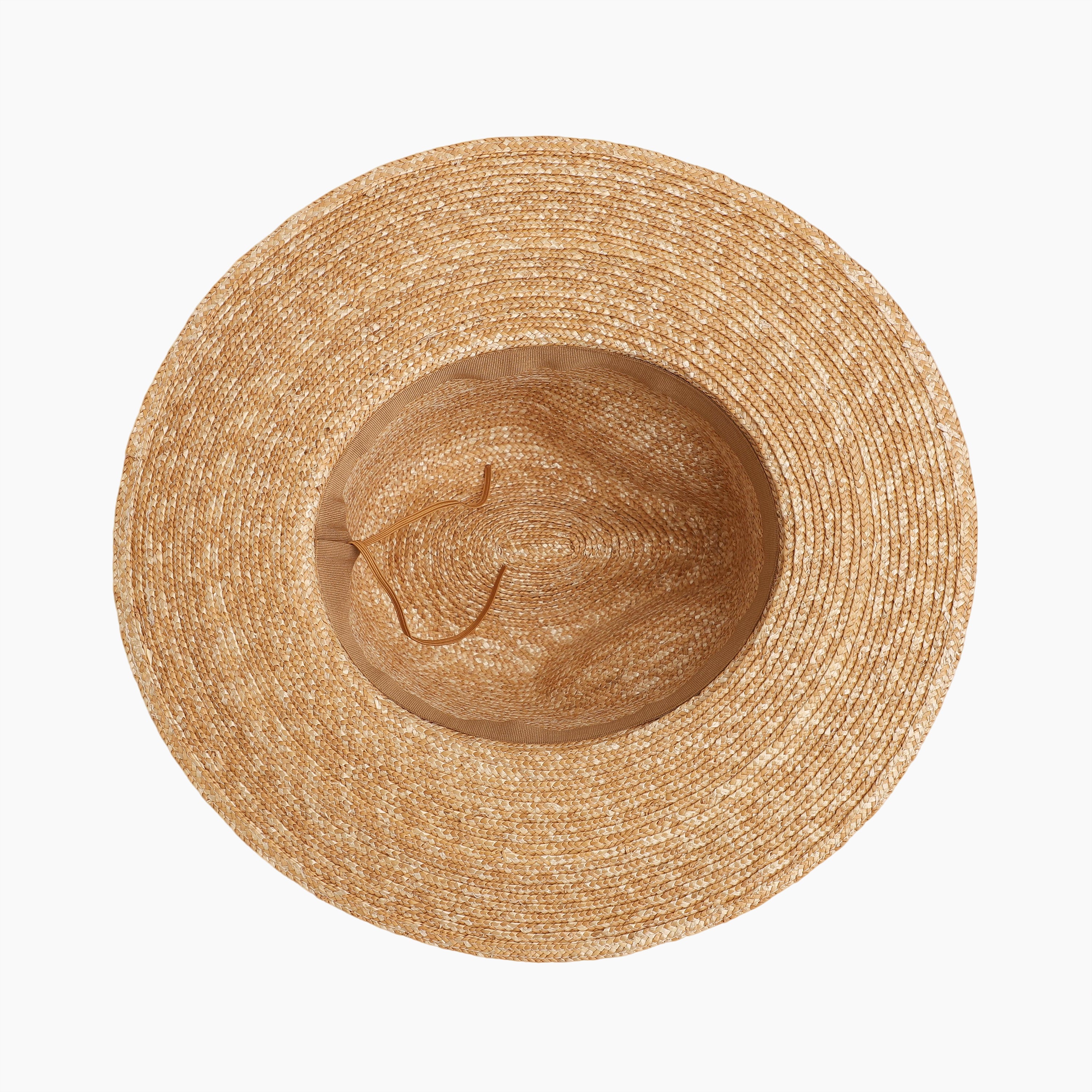 Women’s Wheat Straw Fedora Hat with Wide Brim and UPF 50+ Sun Protection