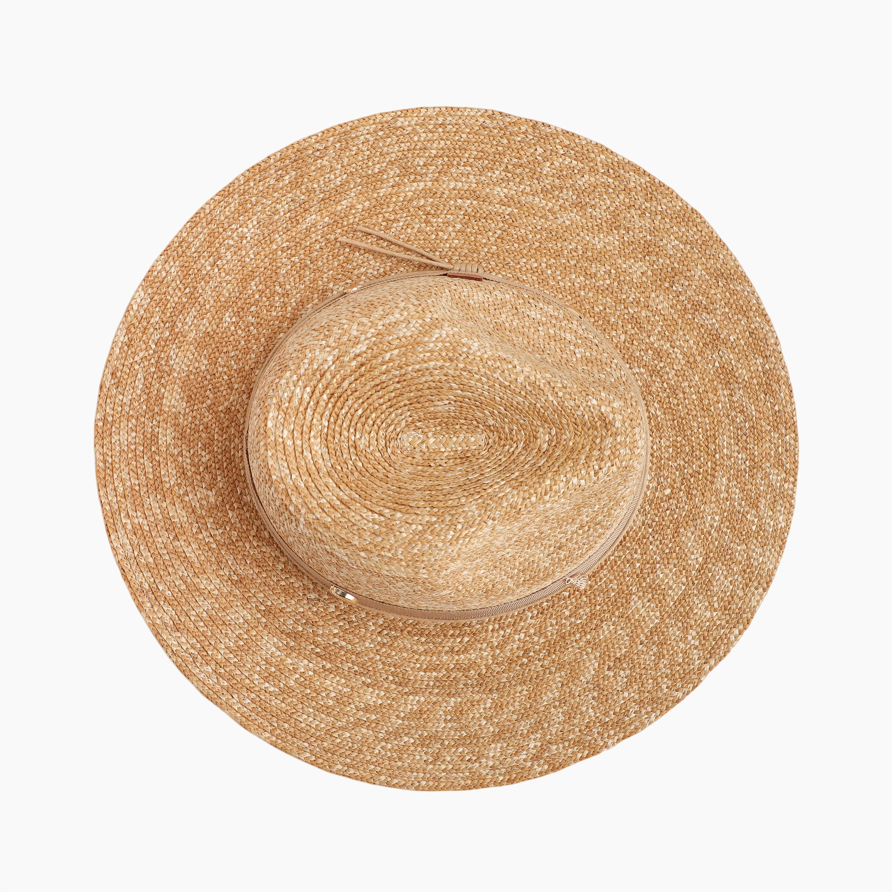 Women’s Wheat Straw Fedora Hat with Wide Brim and UPF 50+ Sun Protection