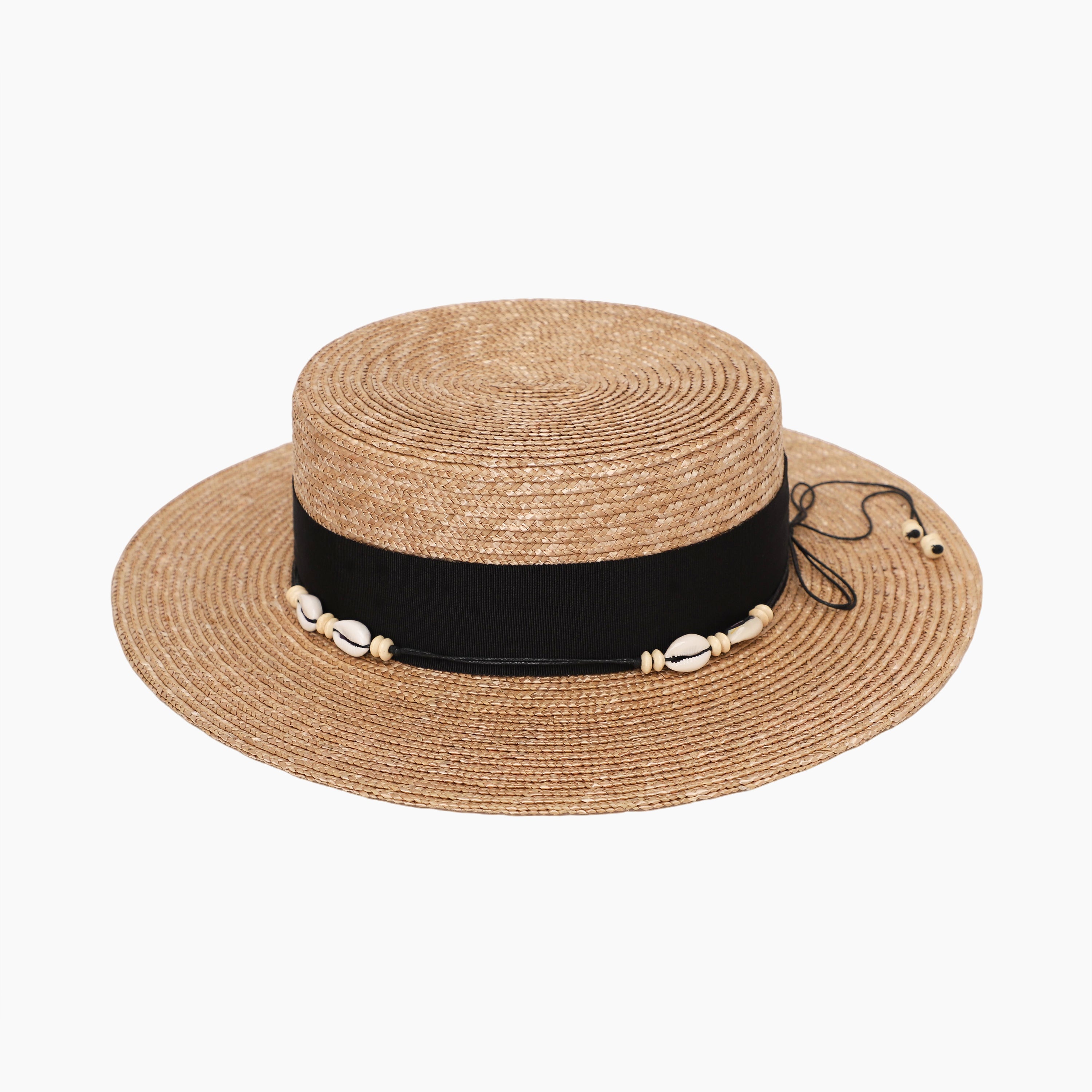 Women’s Wheat Straw Fedora Hat with Wide Brim and UPF 50+ Sun Protection