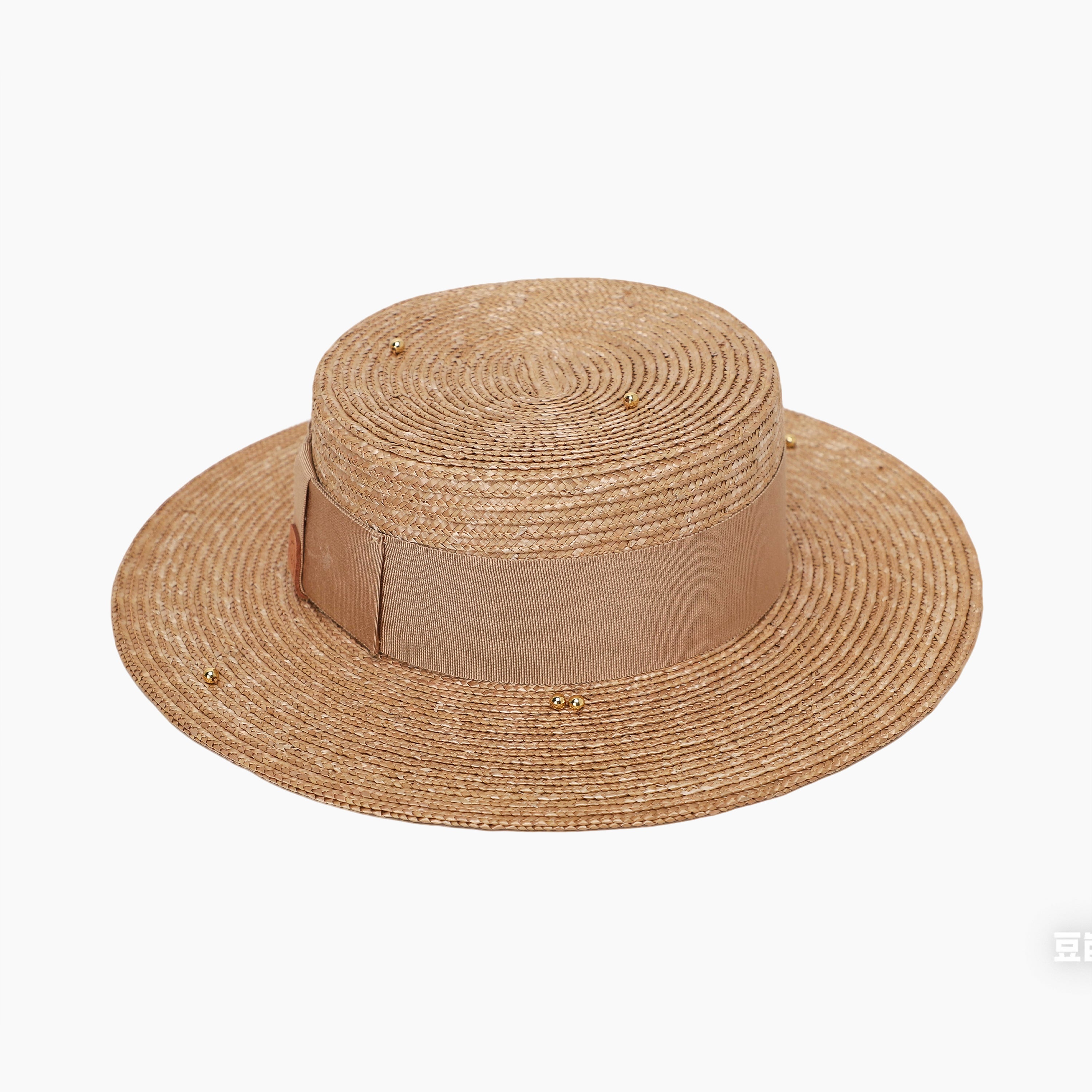 Women’s Wheat Straw Fedora Hat with Wide Brim and UPF 50+ Sun Protection