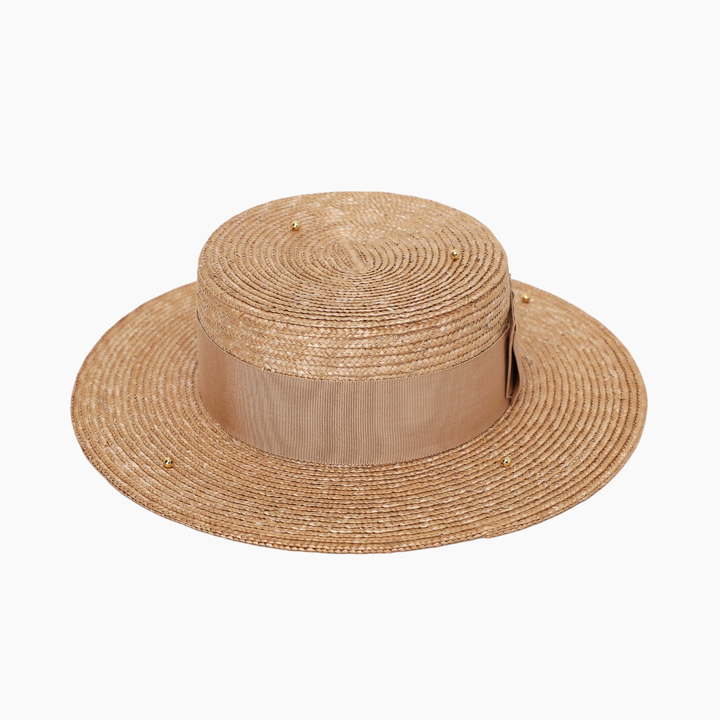 Women’s Wheat Straw Fedora Hat with Wide Brim and UPF 50+ Sun Protection