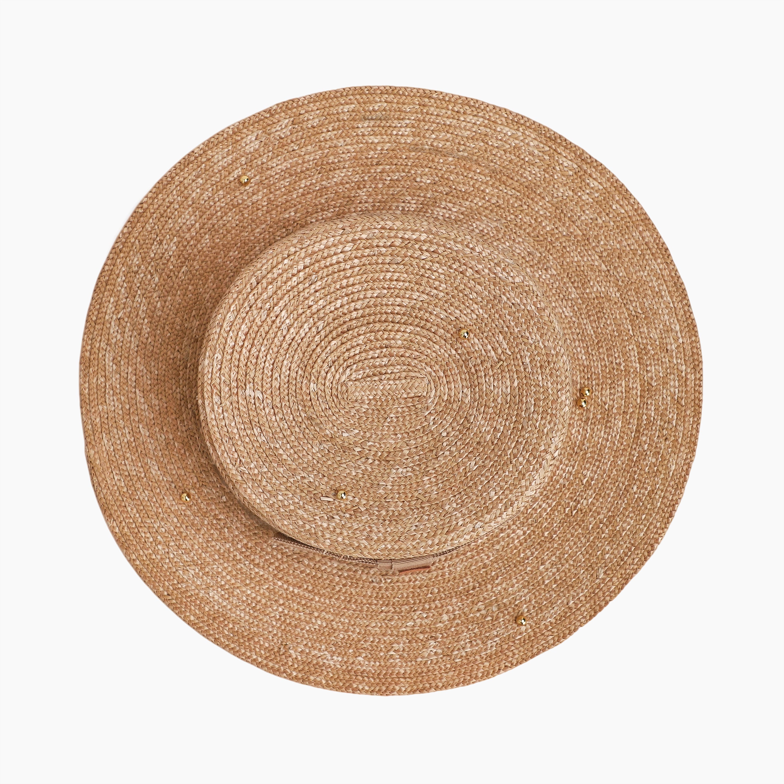 Women’s Wheat Straw Fedora Hat with Wide Brim and UPF 50+ Sun Protection