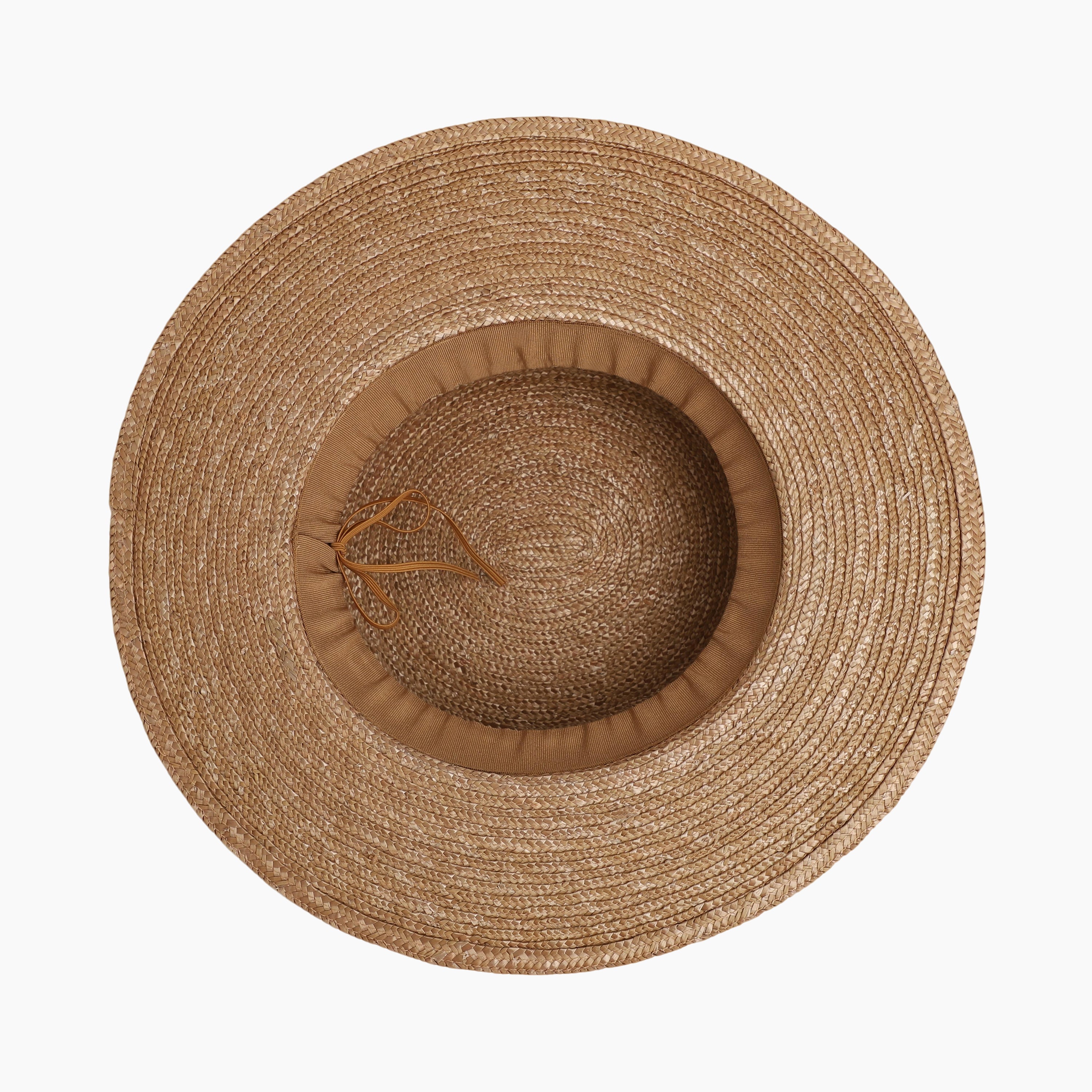 Women’s Wheat Straw Fedora Hat with Wide Brim and UPF 50+ Sun Protection