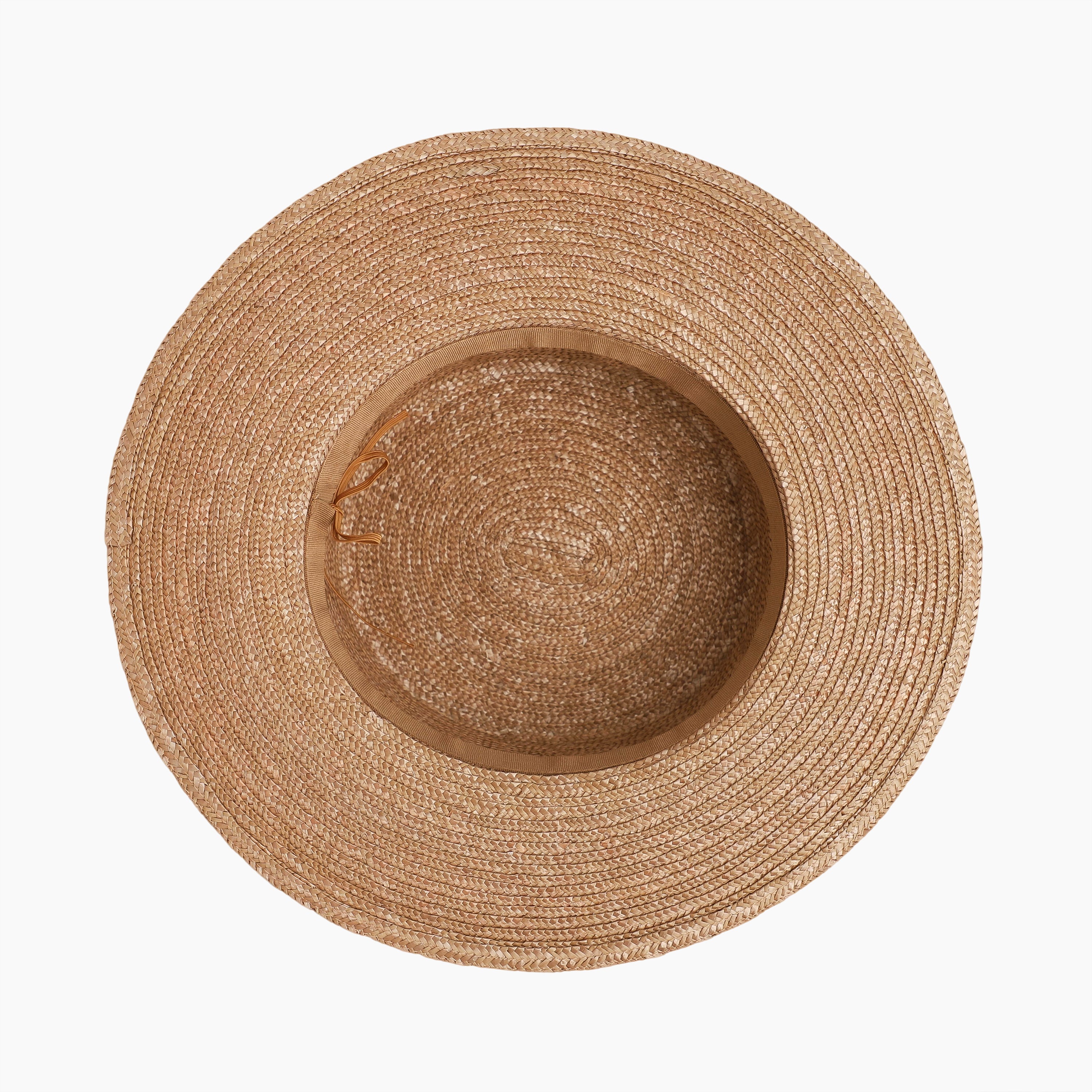 Women’s Wheat Straw Fedora Hat with Wide Brim and UPF 50+ Sun Protection