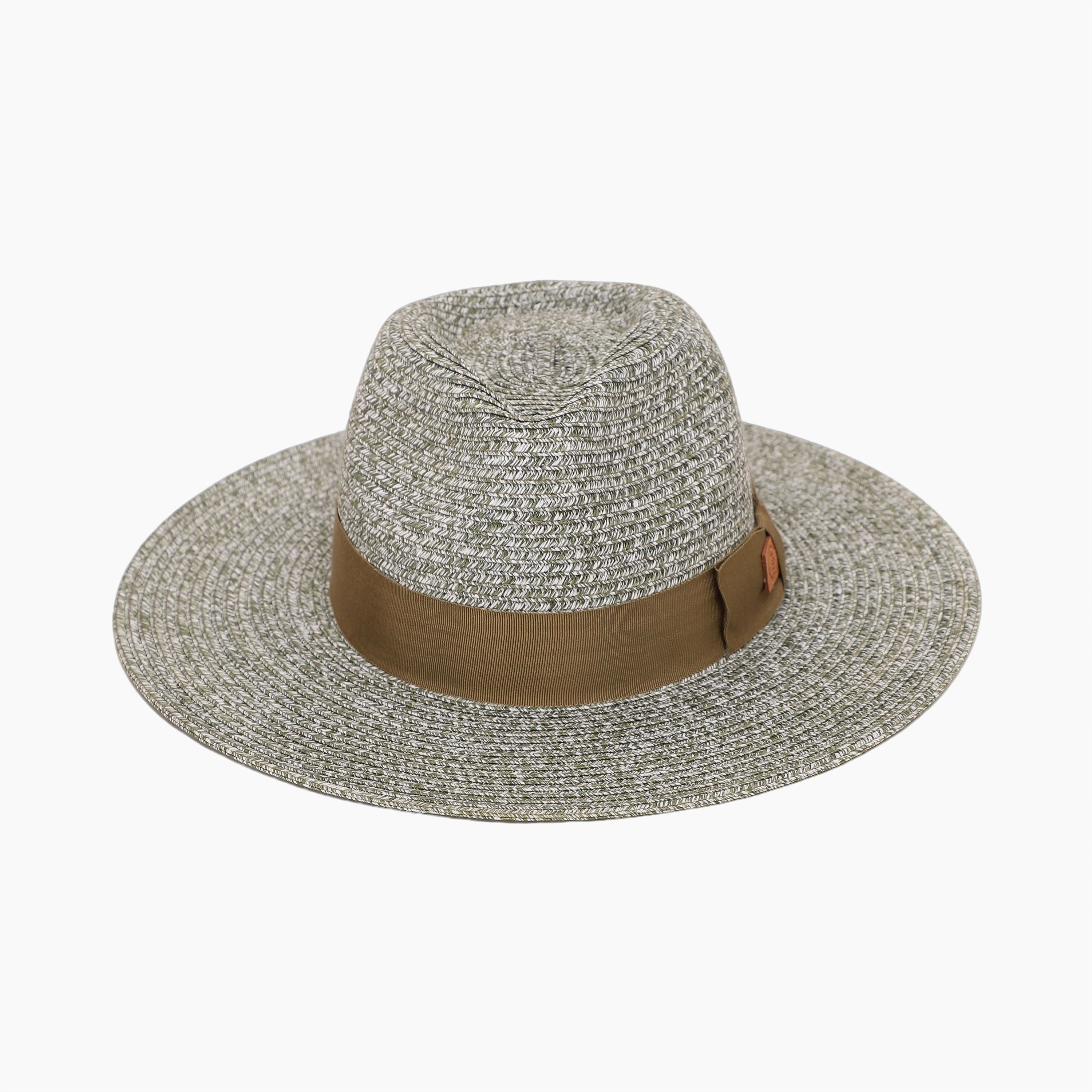 Unisex Paper Straw Fedora Hat with Wide Brim and UPF 50+ Sun Protection