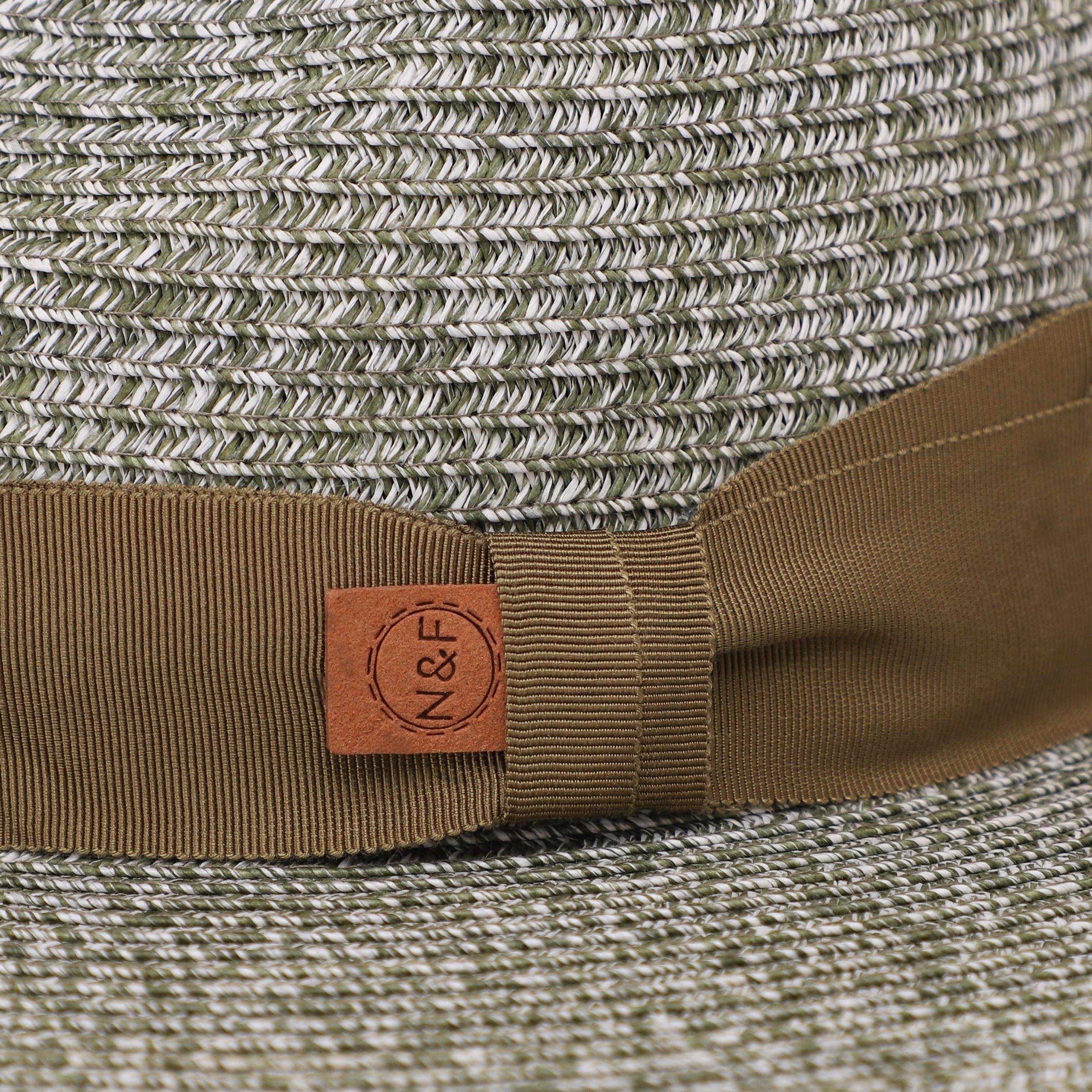 Unisex Paper Straw Fedora Hat with Wide Brim and UPF 50+ Sun Protection