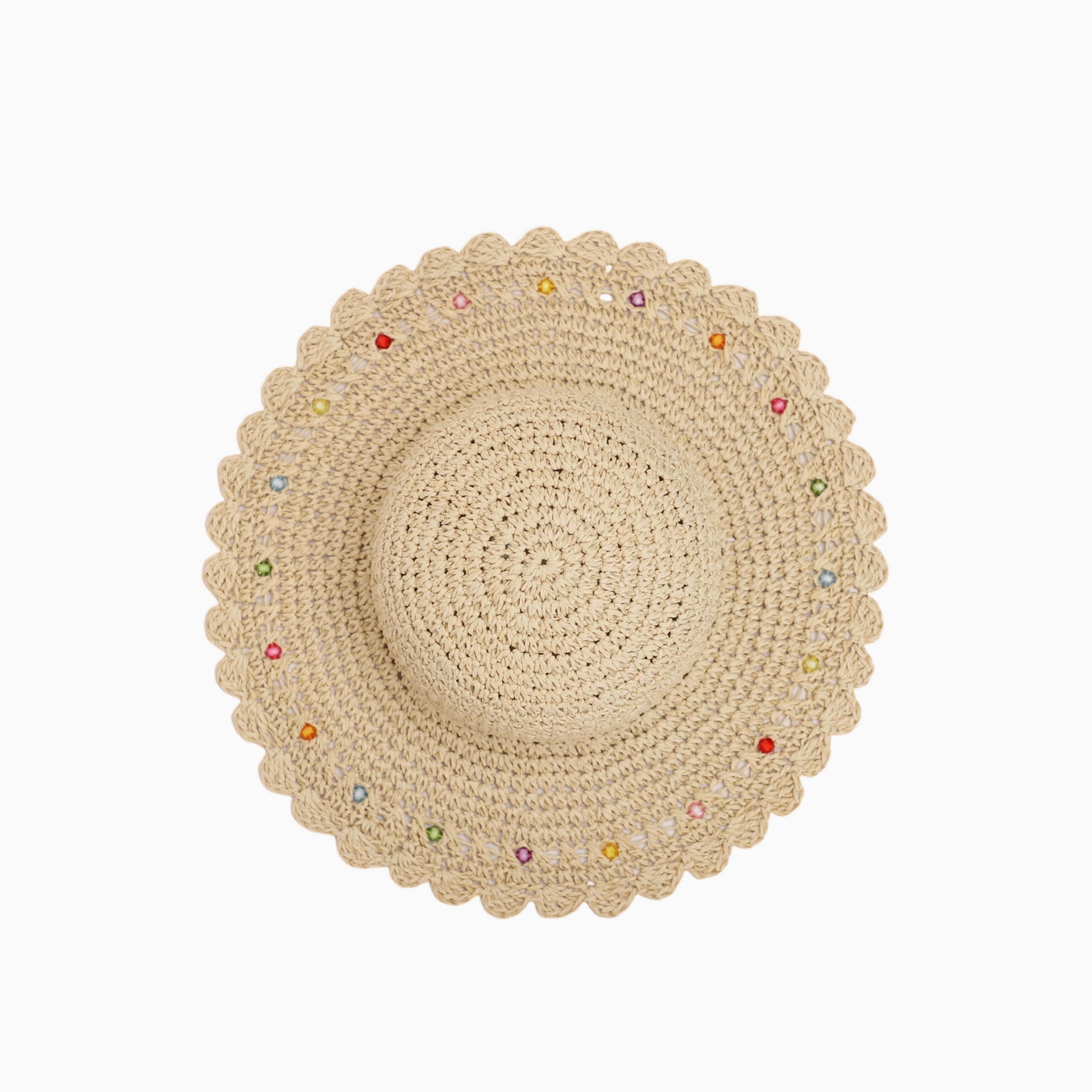 Children’s Paper Straw Sun Hat for Ages 2–6 with UPF 50+ Sun Protection
