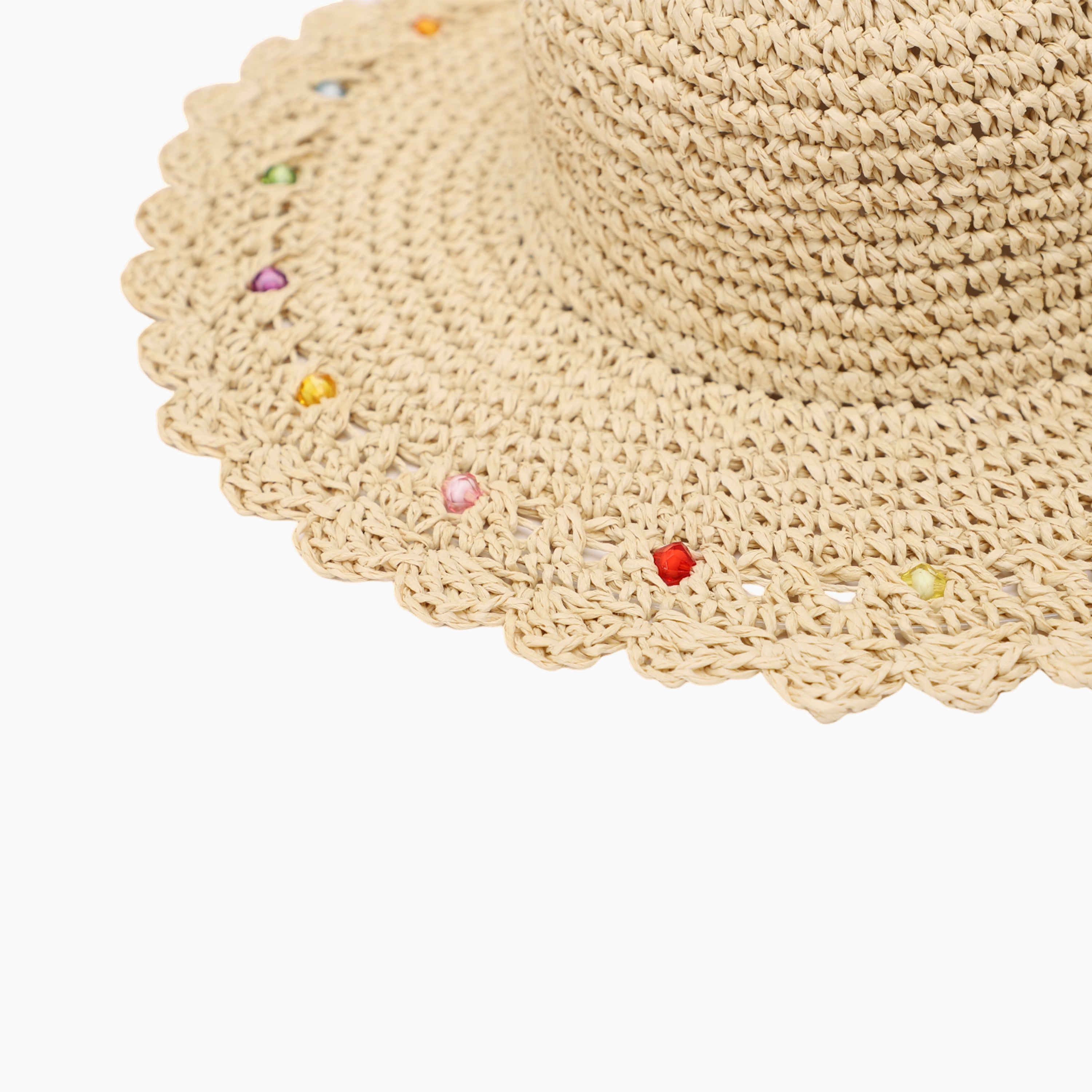 Children’s Paper Straw Sun Hat for Ages 2–6 with UPF 50+ Sun Protection