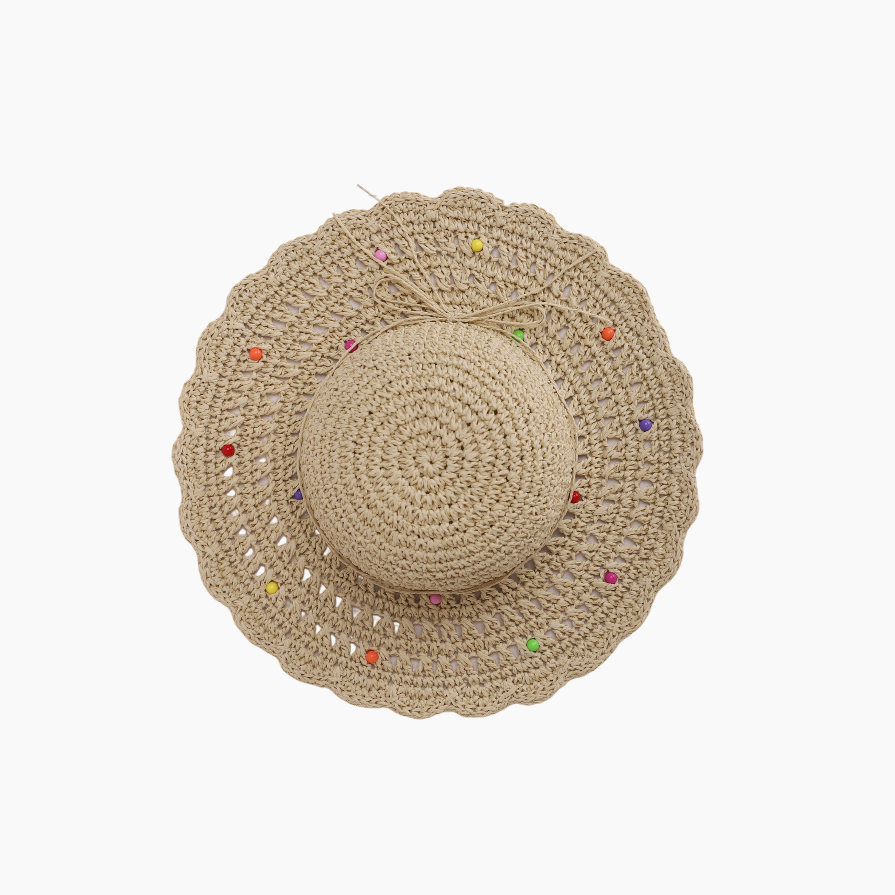 Children’s Paper Straw Sun Hat for Ages 2–6 with UPF 50+ Sun Protection