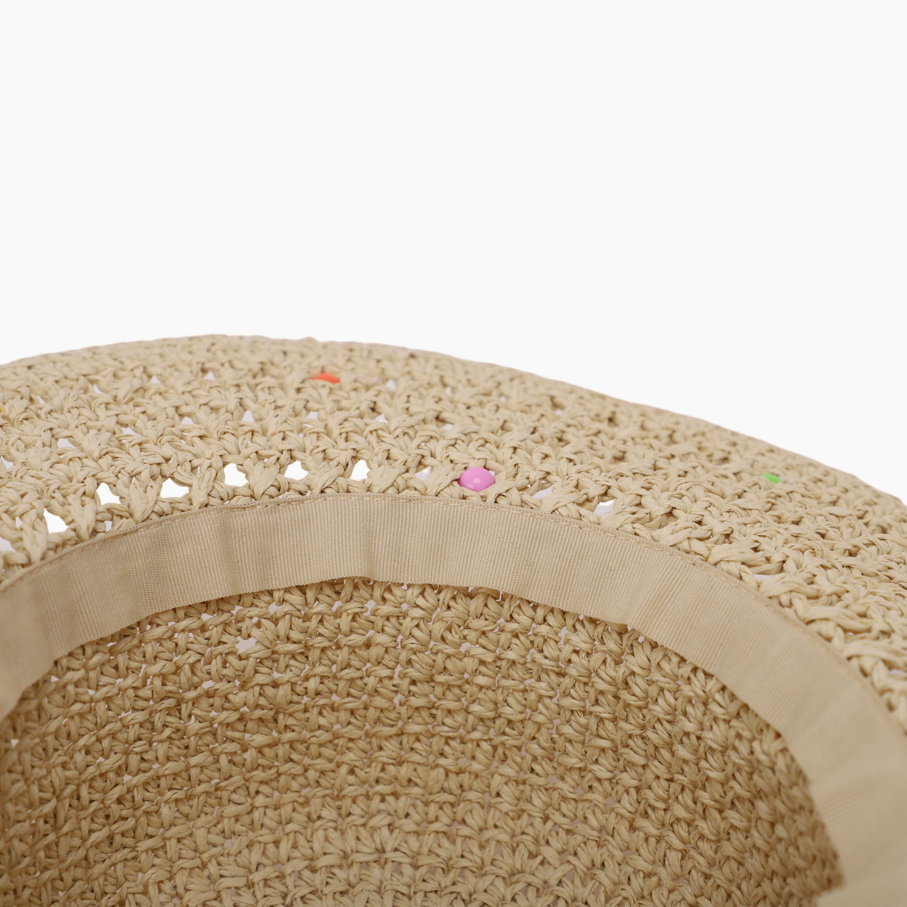 Children’s Paper Straw Sun Hat for Ages 2–6 with UPF 50+ Sun Protection