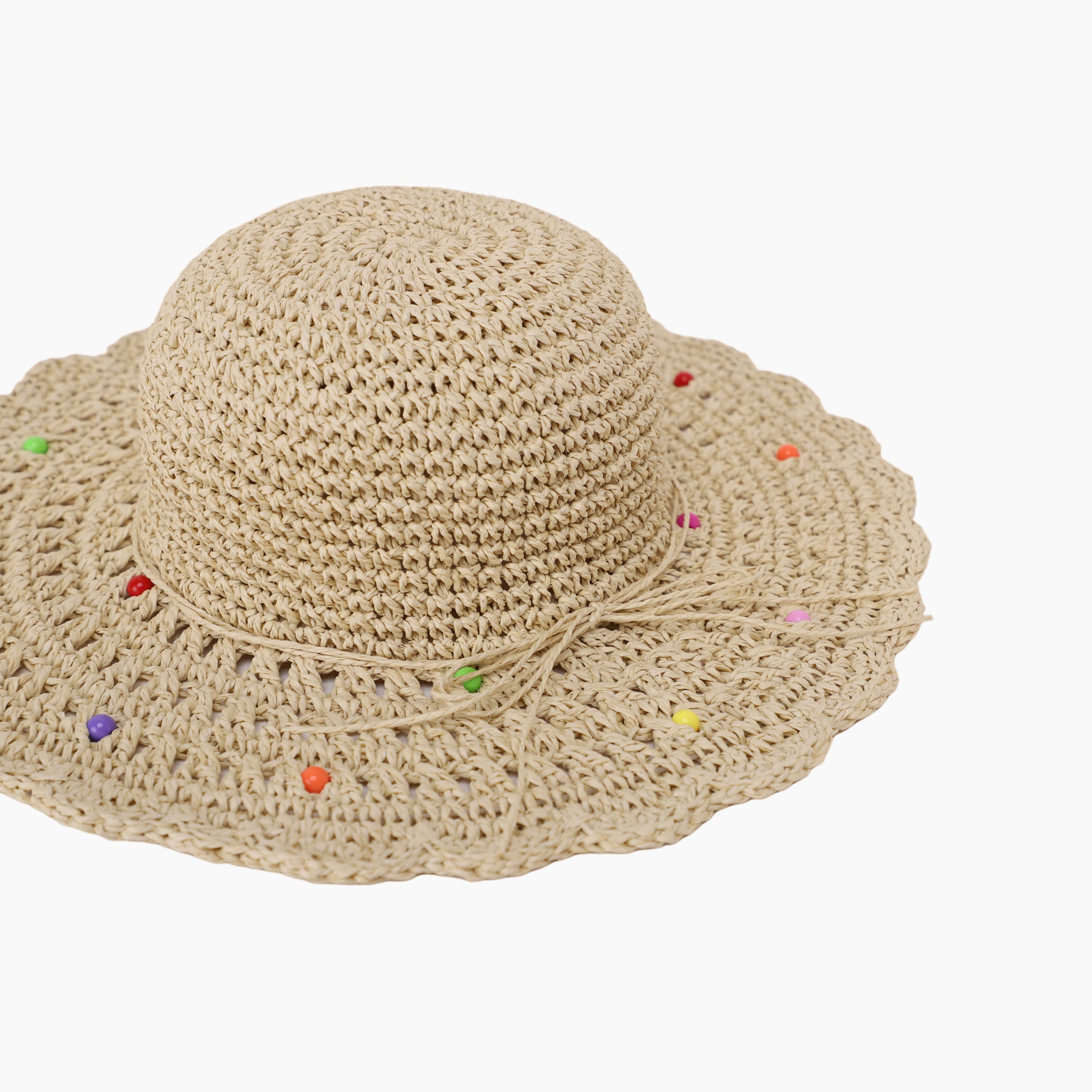Children’s Paper Straw Sun Hat for Ages 2–6 with UPF 50+ Sun Protection