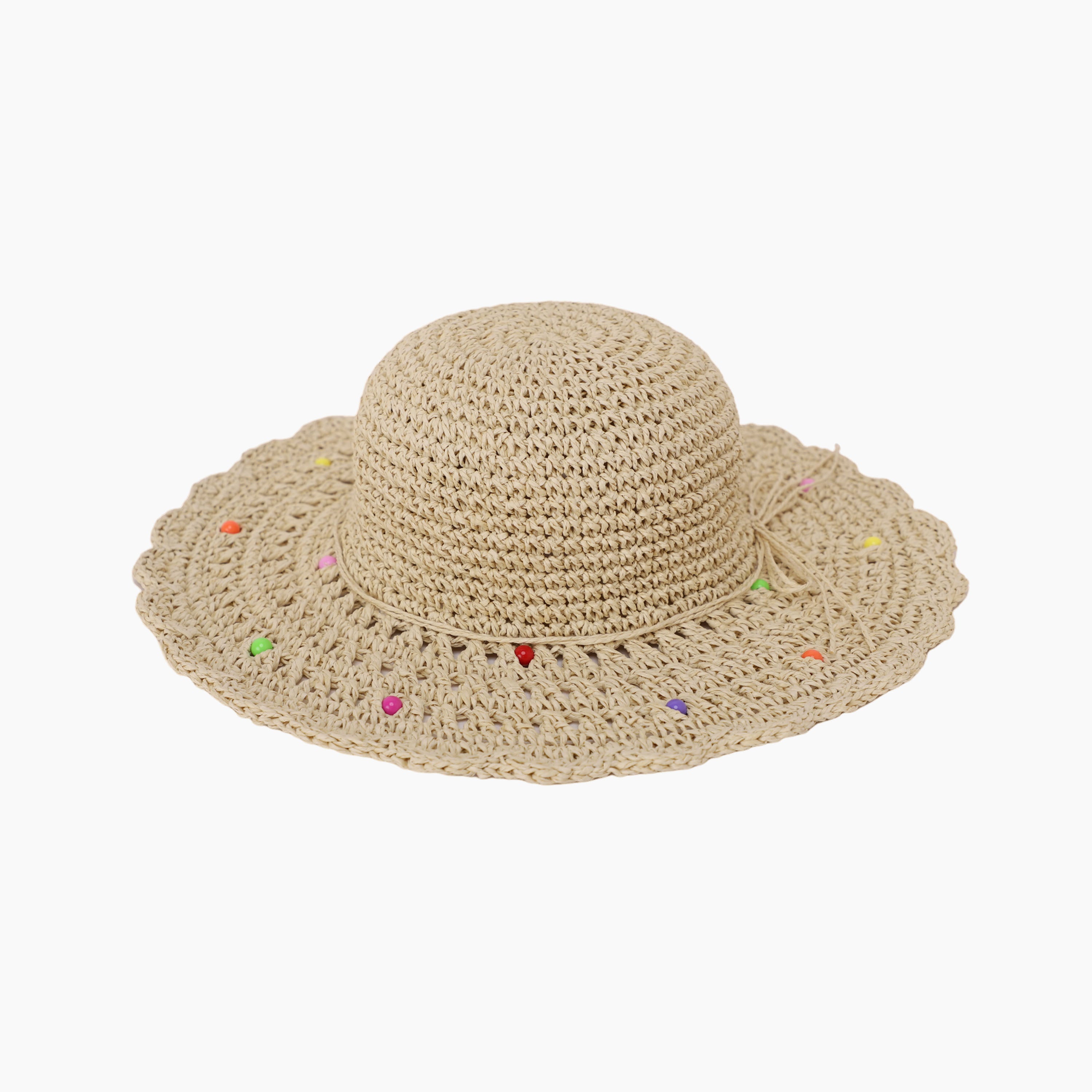 Children’s Paper Straw Sun Hat for Ages 2–6 with UPF 50+ Sun Protection