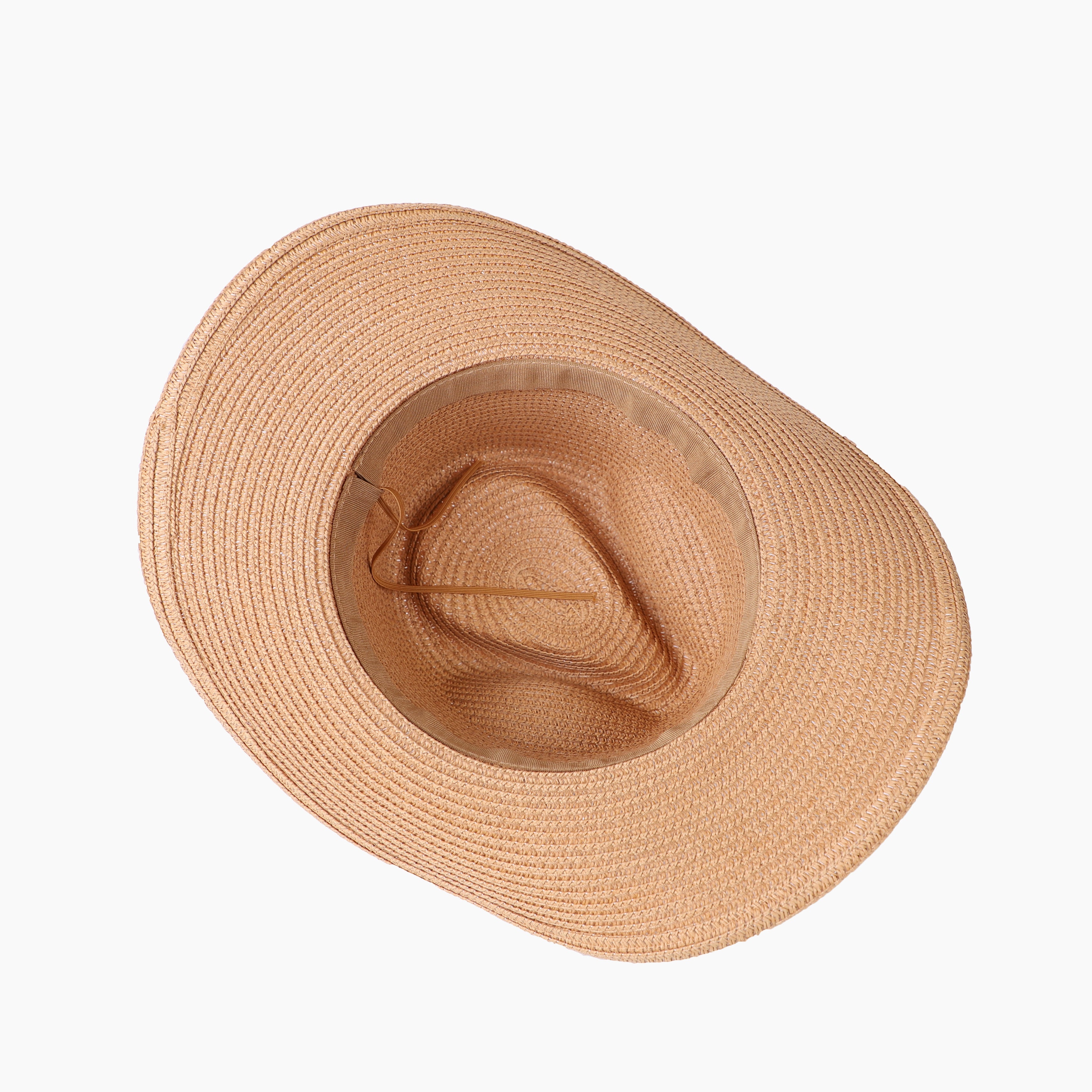 Unisex Paper Straw Fedora Hat with Wide Brim and UPF 50+ Sun Protection