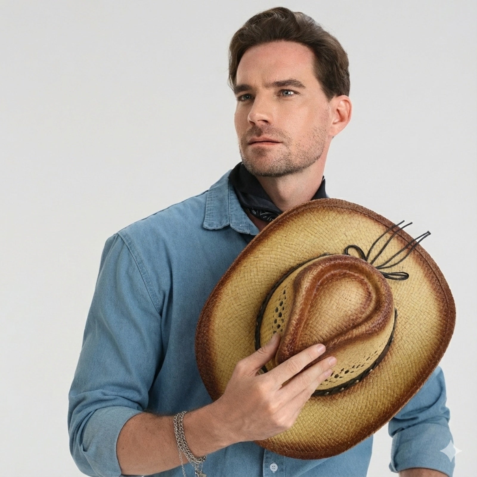 Wholesale Unisex Paper Straw Fedora Hat with Upturned Brim and UPF 50+ Sun Protection